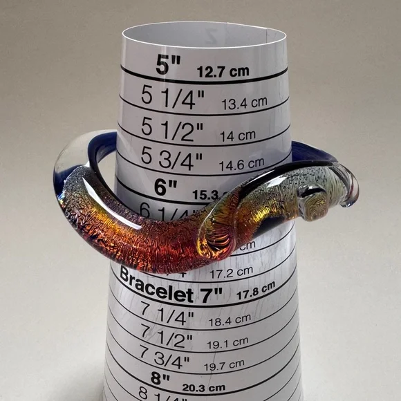 Murano Venetian Glass Cuff Bracelet - Picture 7 of 11